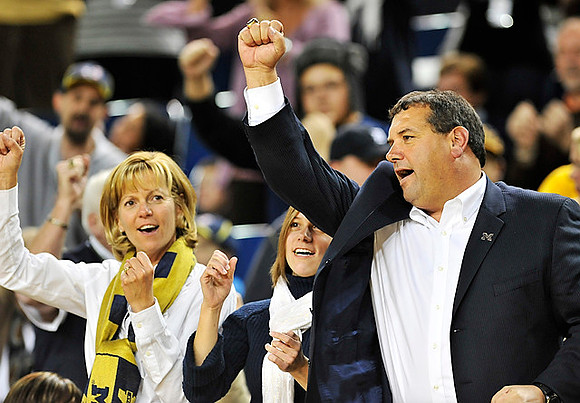 Laura Hoke, Kelly Hoke, and Brady Hoke