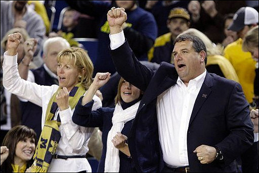 Laura Hoke, Kelly Hoke, and Brady Hoke