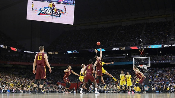 Moritz Wagner (13), Isaiah Livers (4), Zavier Simpson (3), and Muhammad-Ali Abdur-Rahkman (12)