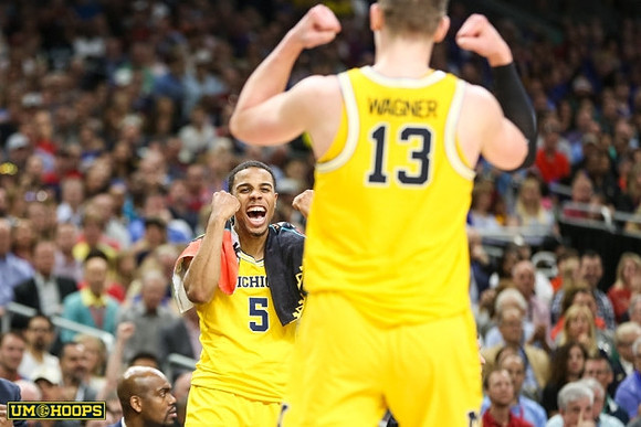 Moritz Wagner (13) and Jaaron Simmons (5)