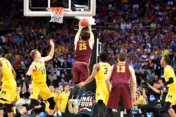 Charles Matthews (1), Moritz Wagner (13), Zavier Simpson (3), and Muhammad-Ali Abdur-Rahkman (12)