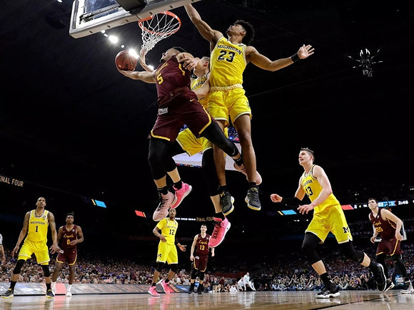 Charles Matthews (1), Muhammad-Ali Abdur-Rahkman (12), Duncan Robinson (22), Ibi Watson (23), and Moritz Wagner (13)