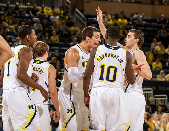 Glenn Robinson III (1), Spike Albrecht (2), Mitch McGary (4), Tim Hardaway Jr. (10), and Nik Stauskas (11)