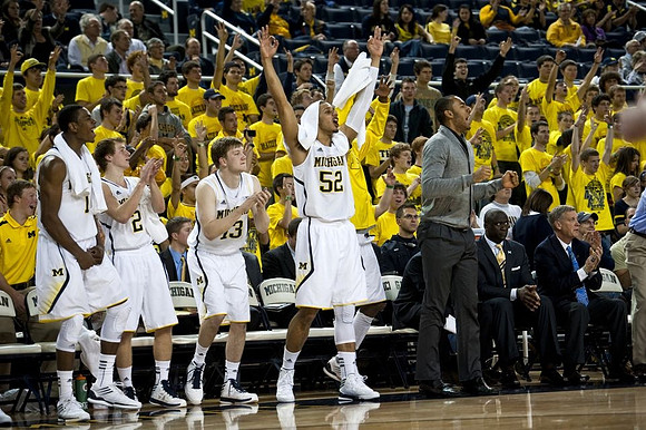 Glenn Robinson III (1), Spike Albrecht (2), Matt Vogrich (13), Jordan Morgan (52), Bacari Alexander, and Jeff Meyer