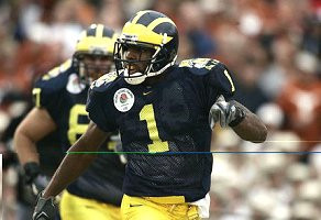 Braylon Edwards (1) and Matt Lentz (67)