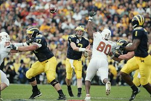 Chad Henne (7), Braylon Edwards (1), and Jake Long (77)