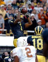 Braylon Edwards (1) and Jermaine Gonzales (18)