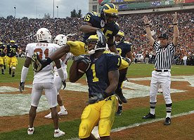 Steve Breaston (15), Braylon Edwards (1), and Mike Kolodziej (76)