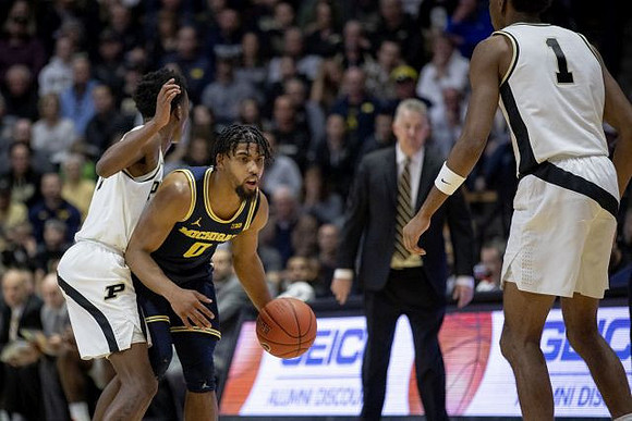 David DeJulius (0) and Purdue Head Coach Matt Painter
