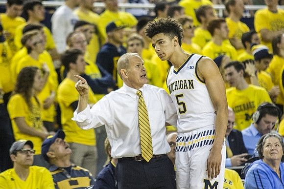 John Beilein and D.J. Wilson (5)