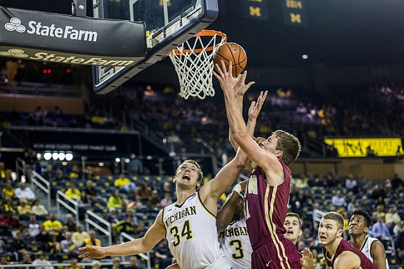Mark Donnal (34), Kameron Chatman (3), and Aubrey Dawkins (24)