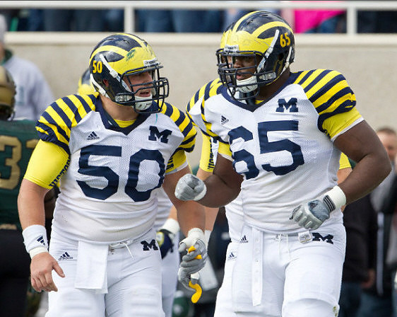 David Molk (50) and Patrick Omameh (65)