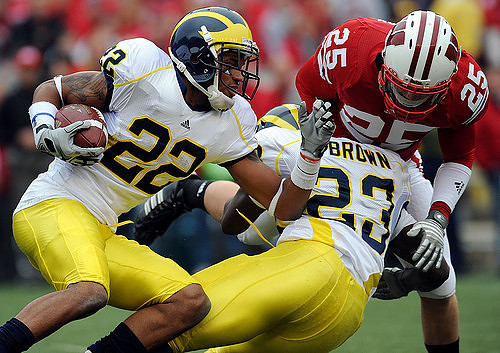 Darryl Stonum (22) and Carlos Brown (23)