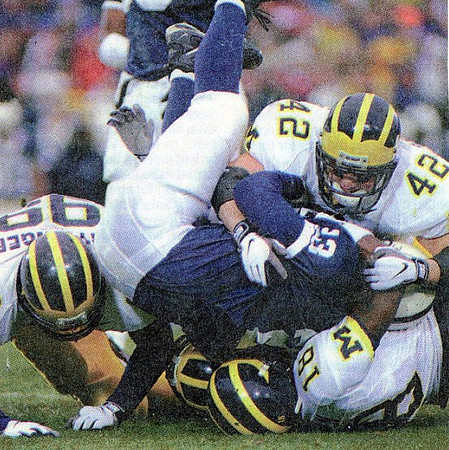 Jake Frysinger (99), Tate Schanski 42), and LeAundre Brown(18)