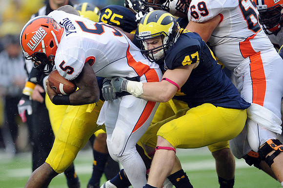 Jake Ryan (47) and Kenny Demens (25)