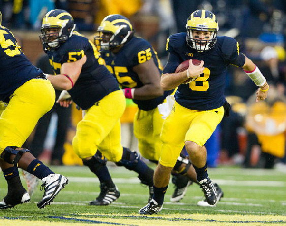 Ricky Barnum (52), Elliott Mealer (57), Patrick Omameh (65), and Russell Bellomy (8)