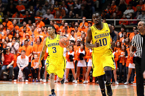 Trey Burke (3) and Tim Hardaway Jr. (10)