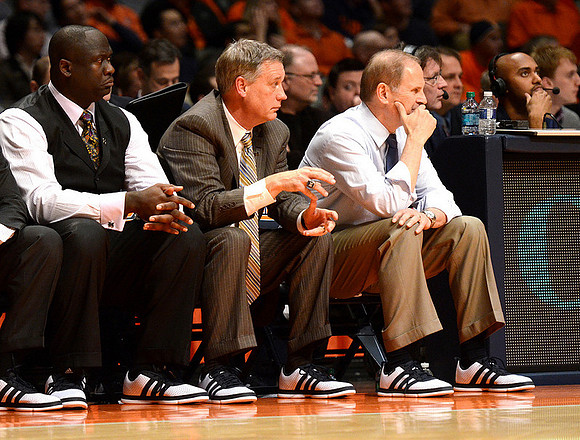 Bacari Alexander, Jeff Meyer, John Beilein, and C.J. Lee