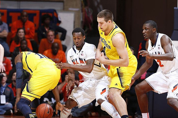 Tim Hardaway Jr. (10) and Mitch McGary (4)