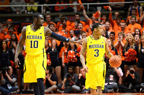 Tim Hardaway Jr. (10) and Trey Burke (3)