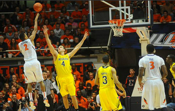 Mitch McGary (4) and Glenn Robinson III (1)