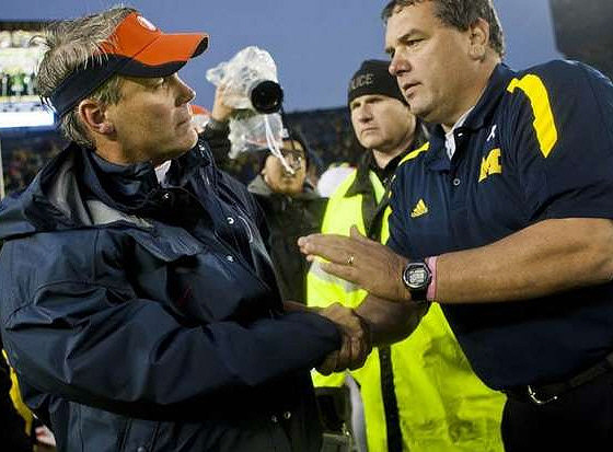 Tim Beckman and Brady Hoke