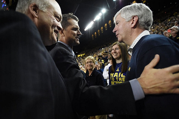 Jim Hackett and Jim Harbaugh