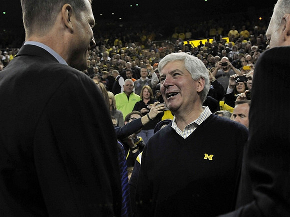 Jim Harbaugh and Jim Hackett