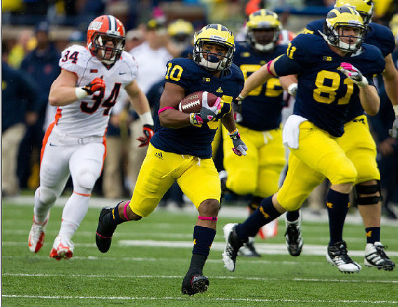 Jeremy Gallon (10), Ricky Barnum (52), and Mike Kwiatkowski (81)