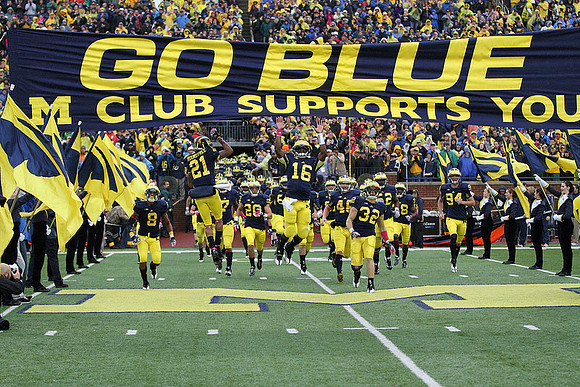 J.T. Floyd (8), Roy Roundtree (21), Steve Wilson (20), Denard Robinson (16), Jordan Kovacs (32), and Jordan Paskorz (94)