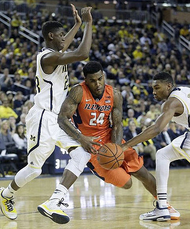 Caris LeVert (23) and Zak Irvin (21)