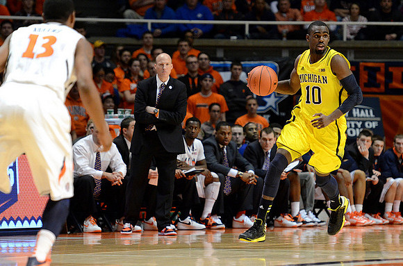 Illinois Head Coach John Groce and Tim Hardaway Jr. (10)