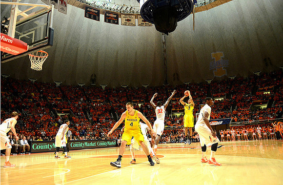 Mitch McGary (4) and Trey Burke (3)