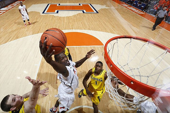 Nik Stauskas (11) and Glenn Robinson III (1)