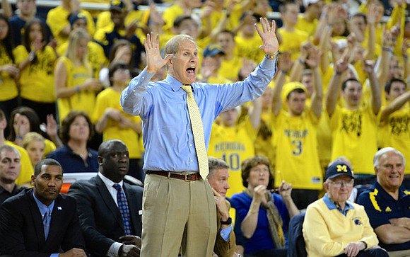 LaVall Jordan, Bacari Alexander, John Beilein, and Jeff Meyer
