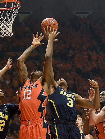 Muhammad-Ali Abdur-Rahkman (12), Kameron Chatman (3), and Spike Albrecht (2)