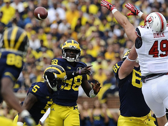 Jehu Chesson (86), Justice Hayes (5), Devin Gardner (98), and Graham Glasgow (61)