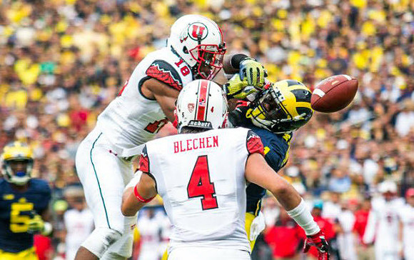 Devin Funchess (1) and Justice Hayes (5)