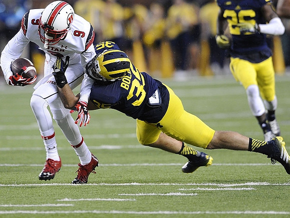Joe Bolden (35) and Jourdan Lewis (26)