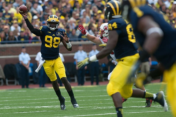 Devin Gardner (98), A.J. Williams (84), and Devin Funchess (1)