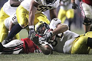 Alan Branch, LaMarr Woodley, and Shawn Crable