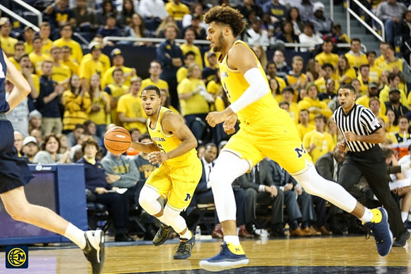 Jaaron Simmons (5) and Isaiah Livers (4)