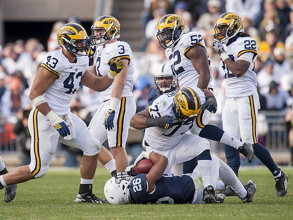 Chris Wormley (43), Desmond Morgan (3), Maurice Hurst (73), Royce Jenkins-Stone (52), and Jarrod Wilson (22)