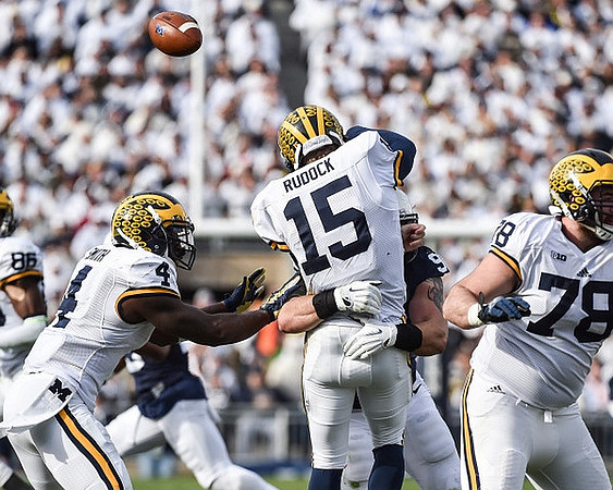 Jehu Chesson (86), De'Veon Smith (4), Jake Rudock (15), and Erik Magnuson (78)