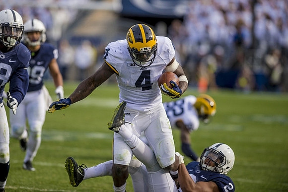 De'Veon Smith (4) and Amara Darboh (82)