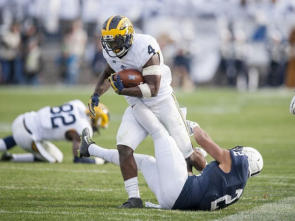 Amara Darboh (82) and De'Veon Smith (4)