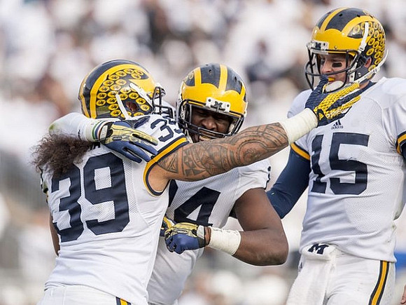 Sione Houma (39), A.J. Williams (84), and Jake Rudock (15)