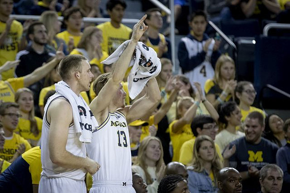 Austin Davis (51) and Ignas Brazdeikis (13)