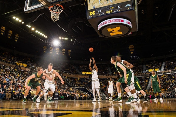 Moritz Wagner (13), Kameron Chatman (3), Caris LeVert (23), and Kameron Chatman (3)