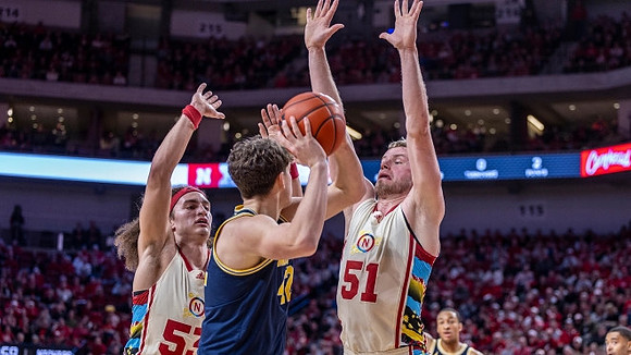 Will Tschetter (42) and Nimari Burnett (4)